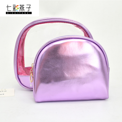 Pure color Victoria - secret two-piece package of PVC shell bag bag manufacturer direct sales.