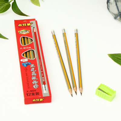 Slender Bamboo Shoot HB Matte Paint Strip 3004 Non-Lead-Poisonous Triangle Pole Children Student Pencil Factory in Stock Wholesale