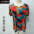 Good day dress summer hot style women's old ladies wear loose beauty stripe printed short-sleeved t-shirts.