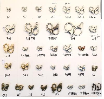 Metal button lobster clasp wholesale DIY metal jewelry accessories manufacturers direct sale.