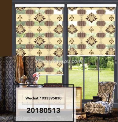 Curtain Customized Mid-High and Low-Grade Jacquard Soft Gauze Curtain Finished Foreign Trade Wholesale Roller Blinds