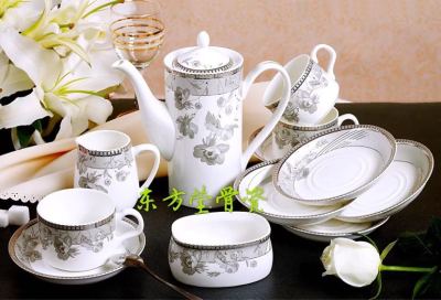 Ceramic Coffee Set Ceramic Tea Set Bone China Coffee Cup Gift Set Ceramic 15-Head European Coffee Set