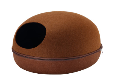 Big egg round felt-felt cat kennel can disassemble and clean the round cartoon dog kennel of teddy's pet kennel