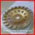 Corrugated grinding wheel with thick diamond grinding disc.