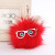 Fake fox fur ball key chain pendant owl hair ball key chain long hair ball pendant owl hair ball