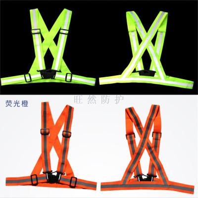 Night riding night running reflective vest, safety belt elastic band with reflective vest