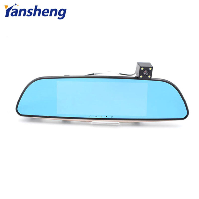 5-inch large-screen rear-view mirror on-board vehicle, dual camera, high-definition night vision, video monitoring 