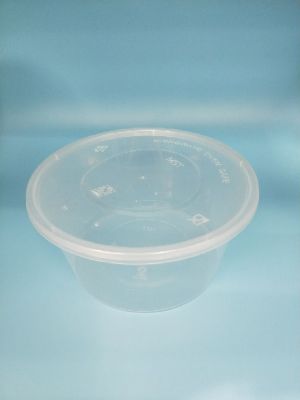 One time transparent round drum packing box, crisper box 1250ml