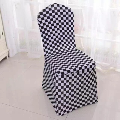 Wedding chair cover with decorative pattern dining room, simple stretch hotel chair cover European cloth art.