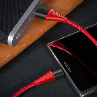 Strong pull type-c interface cable nylon braid fast charging cable.