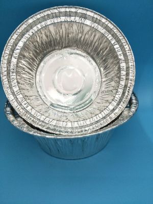 Disposable aluminum foil round tin bowl aluminum foil container baking cake tray tin meal