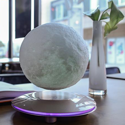 3d printing wireless power supply magnetic levitation moon light night lamp creative home bedroom personalized gift.