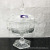 DELISOGA GLASS CANDY BOWL WITH LID SUGAR BOWL BIG SIZE WITH STAND 