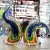 Colored glass handicraft anti-shadow elephant household decoration decorative hand-made creative gifts.