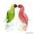 Glass handicraft glass crystal auspicious happy parrot bird home decoration.