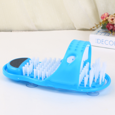 Blue, white, black and three color cleaning brush with multiple adhesive button design