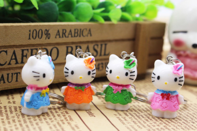 Cartoon three-dimensional doll KT cat Hello Kitty keychain hanging doll creative activities gift wholesale