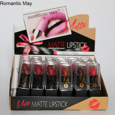 Romantic May European and American Hot Fashion Lipstick Classic Paint Matte Black High-End Lipstick Spot
