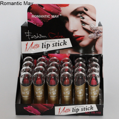 Romantic May Cross-Border Supply Long-term Lasting Easy to Color Matte Gold Lipstick Matte Lipstick