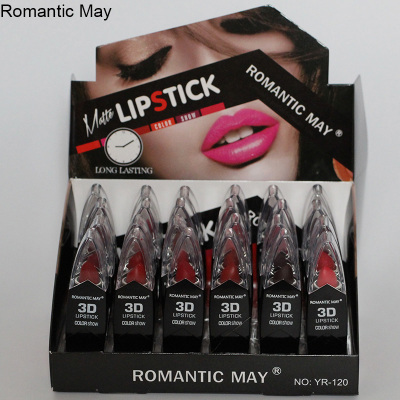 Romantic May Matte Black Lipstick Goddess Extended Moisturization Waterproof Discoloration Resistant Charm Pointed
