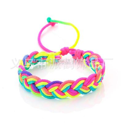 Handwoven friendship bracelet twist braid.