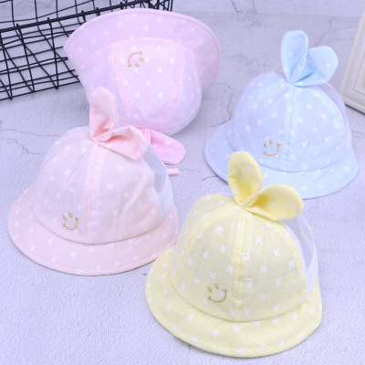 Han version of baby hat summer 3-12 months children's net - eye basin cap -