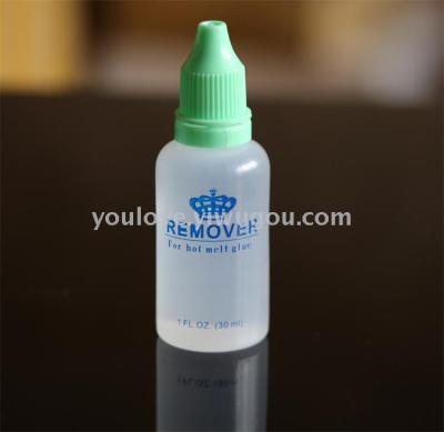 A special removal agent of hair adhesive was used to remove the adhesive.