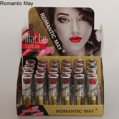 Romantic May Genuine Direct Moisturizing Rich Moisturizing Golden Diamond Bottom Lipstick Lasting Non-Marking Lipstick