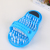 Blue, white, black and three color cleaning brush with multiple adhesive button design