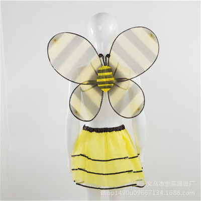 Small bee wing skirt suit butterfly style June 1 children's day performance party.