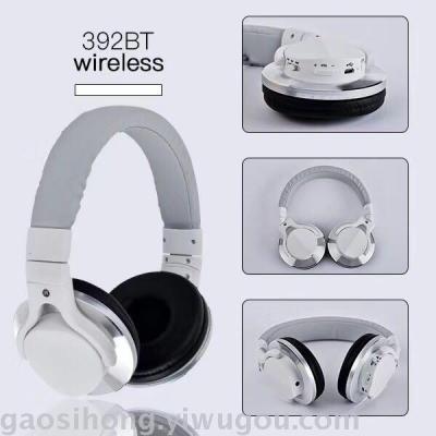 [high quality] all over the world, 392BT portable bluetooth headset wireless bass.