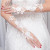 Bride's short wedding dress gloves new bride lace medium long gloves female thin white wedding gloves lace.