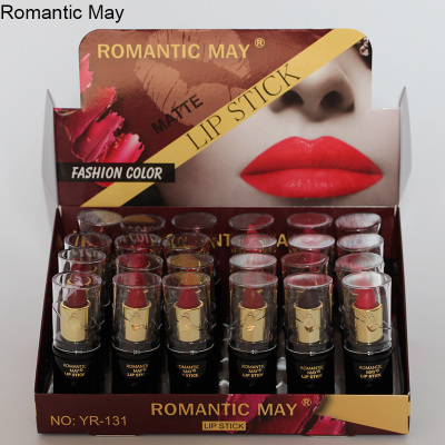 Romantic May Matte Velvet Lipstick Extended Moisturization Moisturizing Waterproof Rosy Brown Matte Lipstick