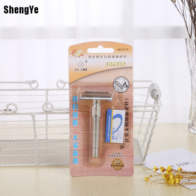Quality manual shaver double-sided stainless steel blade manual deburring tool holder.