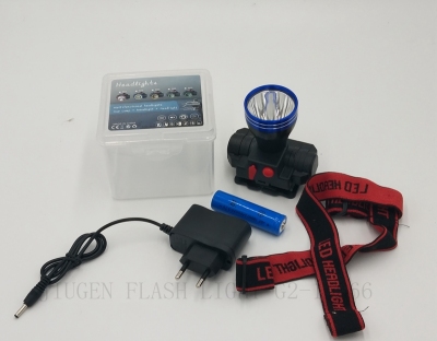 Long root flashlight 601 T6 rechargeable battery headlamp.