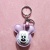 Cute mickey PU pendant student satchel hang decoration trend female key chain creative jewelry