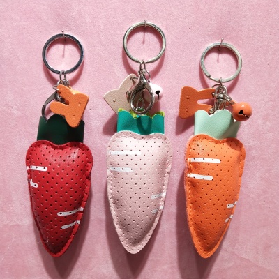 Cute radish make up bag hang decoration trend female bag key chain jewelry accessories key chain