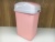 Square shake lid garbage can plastic stripe trash bin living room kitchen toilet is applicable.