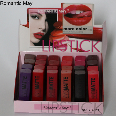 Romantic May Rich Delivery 12-Color Lasting Moisturizing Non-Marking Pepper Lipstick Rosy Brown