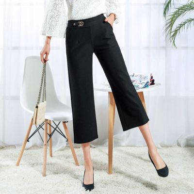 Spring and summer new wide leg pants casual pants plus fertilizer nine points pants cotton fashion jin women's trousers wholesale