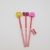 Pencil with 3 smile face shape erasers set