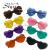 New fashionable summer dazzle color transparent multicolored jelly love sunglasses 9808.