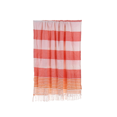 European and American Simple stripe beach bath towel takes Tassel scarf