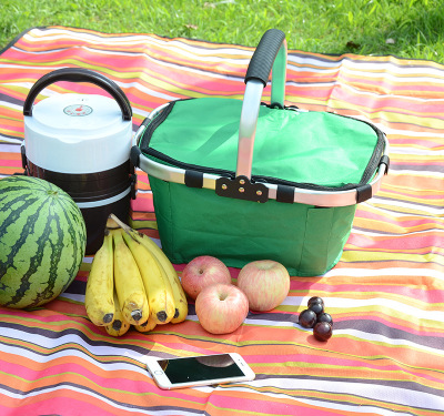 The Monochrome fruit picnic basket portable wear-resistant Oxford cloth shopping basket