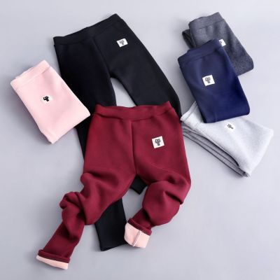 Winter ladies cotton mixture super soft leggings with high waist and fleece to keep warm and wear small leg pants