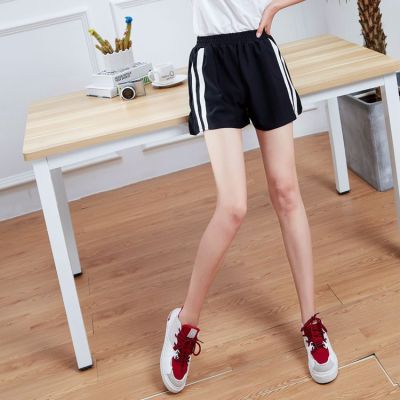 Summer women's new elastic waist shorts fashion casual sports side sliver pants taobao hot style