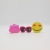 Pencil with 3 smile face shape erasers set