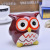 Ceramic owl creative white porcelain piggy bank birthday gift deposit box crafts wholesale source of goods.