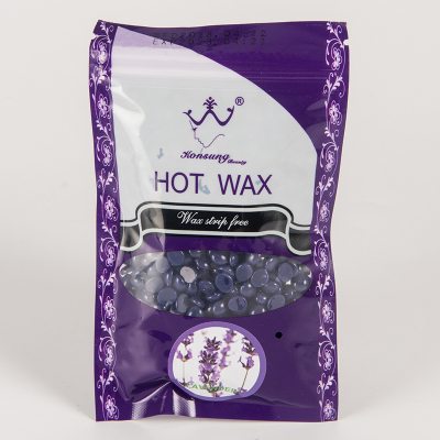 Hair removal wax beans strips free 100g pellet hot wax lavender flavor
