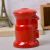 Creative ceramic crafts red fashion small mail bucket save tank home furnishing storage tank factory direct sale.